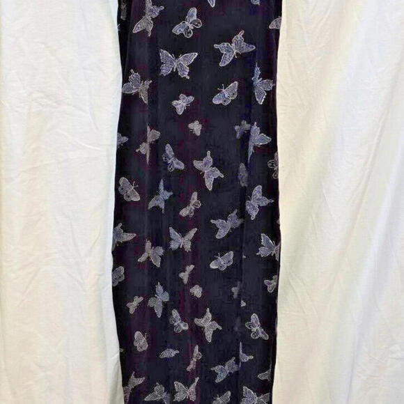 Laurel Whimsy Goth Fairy Bodycon Y2K Butterfly Velvet Burnout Women Midi Dress S - Picture 4 of 12